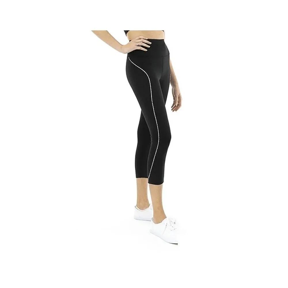 Nanette Lepore Black Scallop-Trim Crop Legging
